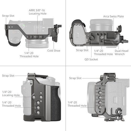 SmallRig Sony 5060 A6700 için HawkLock Hızlı Çıkarma Kafes Kiti