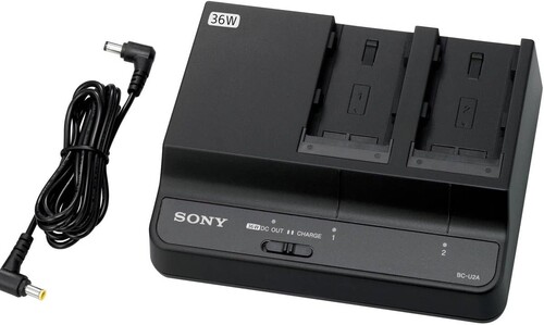 Sony BC-U2A Çift Yuvalı Batarya Şarj Cihazı ve AC Adaptörü (BP-U Serisi)