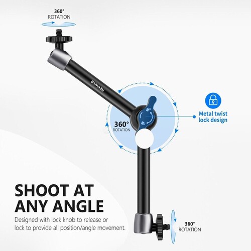 ST-20 11'' 28cm 1/4'' Vidalı Magic Arm & Yengeç Clamp