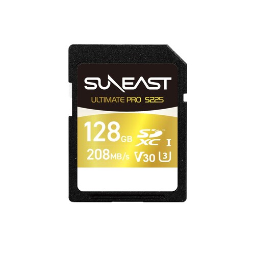 Suneast 128GB 208MB/s Ultimate Pro UHS-I SDXC Hafıza Kartı (S225 GOLD Series)