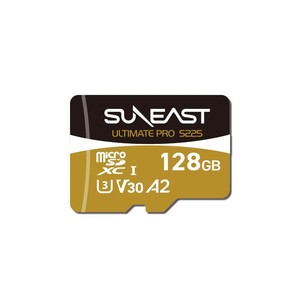Suneast 128GB 208MB/s Ultimate Pro UHS-I V30 microSDXC Hafıza Kartı (S225 GOLD Series) - Thumbnail