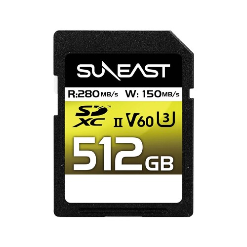 Suneast 512GB 280MB/s Ultimate Pro UHS-II SDXC Hafıza Kartı (V60 Series)