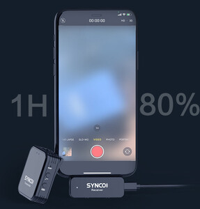 Synco G1TL İki Kişilik Yaka Mikrofonu (Type-C / Lightning) - Thumbnail