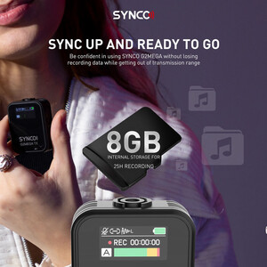 Synco G2(A1) Mega Kablosuz Yaka Mikrofon - Thumbnail
