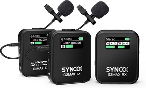 Synco G2(A2) Max 2 Kişilik Kablosuz Yaka Mikrofon - Thumbnail