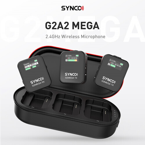 Synco G2(A2) Mega 2 Kişilik Kablosuz Yaka Mikrofon