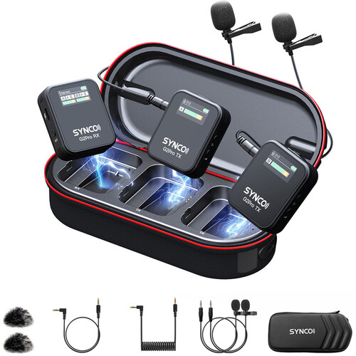 Synco G2(A2) Pro 2 Kişilik Kablosuz Yaka Mikrofon