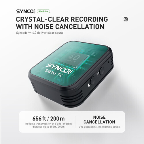 Synco G2(A2) Pro 2 Kişilik Kablosuz Yaka Mikrofon