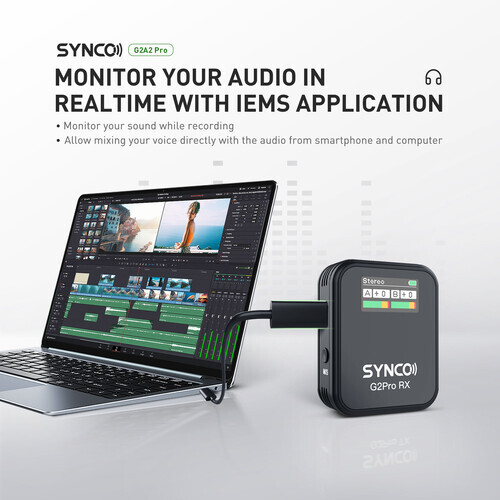 Synco G2(A2) Pro 2 Kişilik Kablosuz Yaka Mikrofon