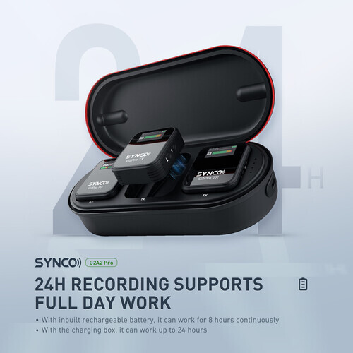 Synco G2(A2) Pro 2 Kişilik Kablosuz Yaka Mikrofon