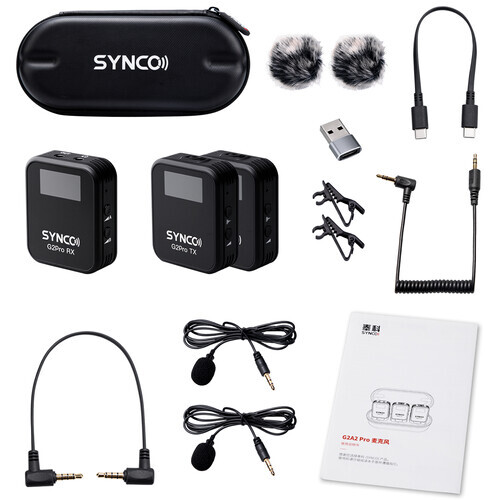 Synco G2(A2) Pro 2 Kişilik Kablosuz Yaka Mikrofon