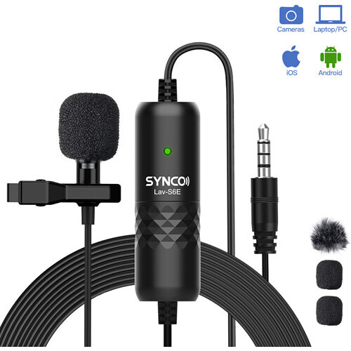 Synco Lav-S6E 6m Kablolu Yaka Mikrofonu
