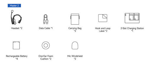 Synco Xtalk Master XM2 Kablosuz İnterkom Kulaklık Sistemi (2 Kullanıcı)