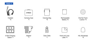 Synco - Synco Xtalk Master XM4 Kablosuz İnterkom Kulaklık Sistemi (4 Kullanıcı)