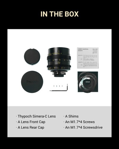 Thypoch Simera-C 16mm T1.9 Full Frame Cine Lens (Sony E)