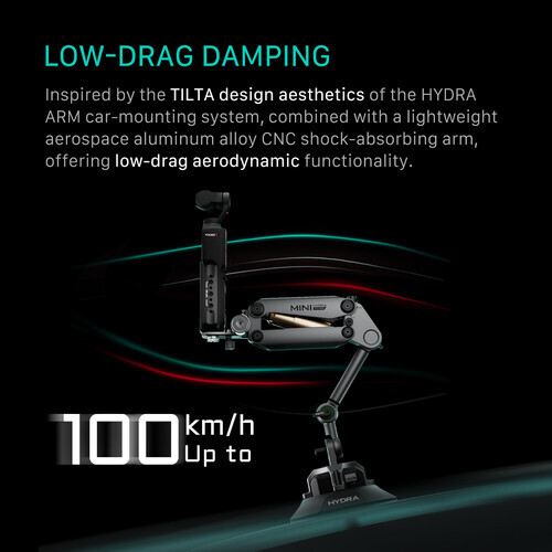 Tilta Hydra Alien Mini Araç Montaj Sistemi Elektronik Suction Cup Kiti (Titanyum Gri)
