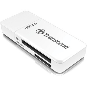 Transcend RDF5 SD/MicroSD USB 3.1 Gen 1 Type-C Çoklu Kart Okuyucu (Beyaz) - Thumbnail