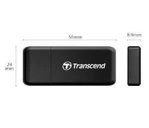 Transcend RDF5 SD/MicroSD USB 3.1 Gen 1 Type-C Çoklu Kart Okuyucu (Siyah) - Thumbnail