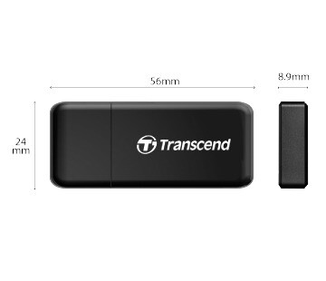Transcend RDF5 SD/MicroSD USB 3.1 Gen 1 Type-C Çoklu Kart Okuyucu (Siyah)