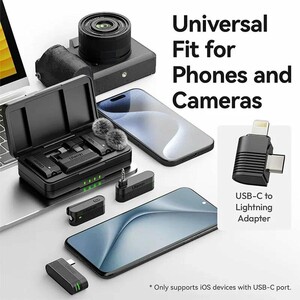 Ulanzi A100 Mikrofon İçin Iphone 11/12/13/14 Uyumlu Lightning Adaptör - A013 - Thumbnail