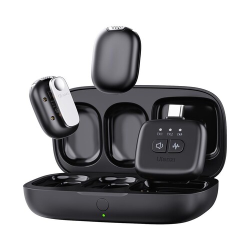 Ulanzi A30 Tiny 2 Kişilik Mikrofon Seti - Siyah