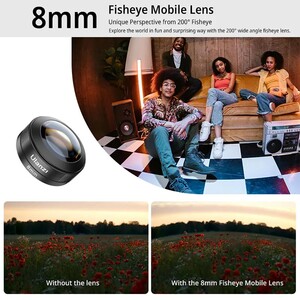 Ulanzi CL-004 Telefonlar İçin 8mm Geniş Açılı Balık Gözü Lens - Thumbnail