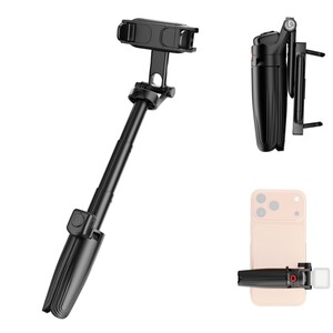 Ulanzi - Ulanzi JJ21 Mini 3 in 1 Selfie Monopod Telefon Tutucu Tripod ve Kumandalı Grip - T184