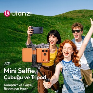 Ulanzi - Ulanzi JJ21 Mini 3 in 1 Selfie Monopod Telefon Tutucu Tripod ve Kumandalı Grip - T184 (1)