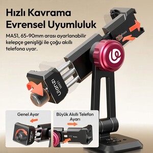 Ulanzi MA51 QuickClip 360 Derece Ayarlanabilir Telefon Tutucu - M064 - Thumbnail