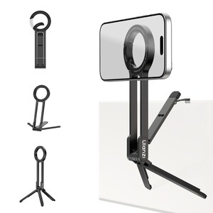 Ulanzi - Ulanzi MA57 4 in 1 Manyetik Carabinerli Mini Telefon Tutucu Tripod Stand Siyah - S007