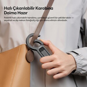 Ulanzi MA57 4 in 1 Manyetik Carabinerli Mini Telefon Tutucu Tripod Stand Siyah - S007 - Thumbnail