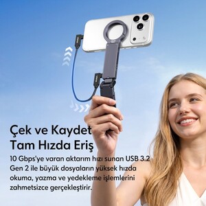 Ulanzi MA58 SSD Enclosure 10Gbps Manyetik Telefon Standı Tripod - S046 - Thumbnail