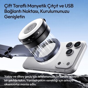 Ulanzi MA58 SSD Enclosure 10Gbps Manyetik Telefon Standı Tripod - S046 - Thumbnail