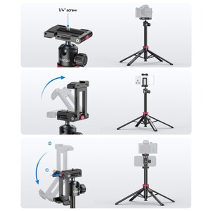 Ulanzi MT-44B 150cm 2 in 1 Otomatik Açılan 4 Ayaklı Selfie Monopod Tripod Siyah - S056 - Thumbnail