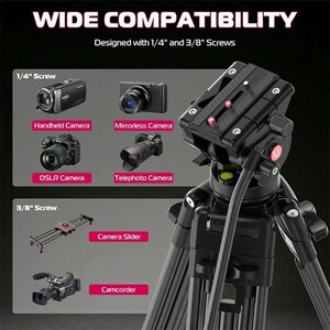 Ulanzi MT-81 Alüminyum 360° Ball Head Kafa Video Tripod - Thumbnail