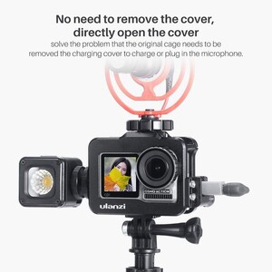 Ulanzi OA-1 Dji Osmo Action Mikrofon Yuvalı Frame - Thumbnail