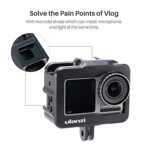 Ulanzi OA-1 Dji Osmo Action Mikrofon Yuvalı Frame - Thumbnail