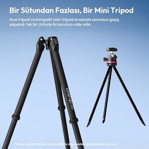 Ulanzi TZ01 163cm Versatile 2 in 1 Karbon Fiber Tripod - S069 - Thumbnail