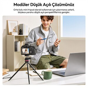 Ulanzi TZ01 163cm Versatile 2 in 1 Karbon Fiber Tripod - S069 - Thumbnail