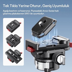 Ulanzi UKA12 UKA Pro Arca Uyumlu Quick Release Kamera Montaj Kiti - C106 - Thumbnail
