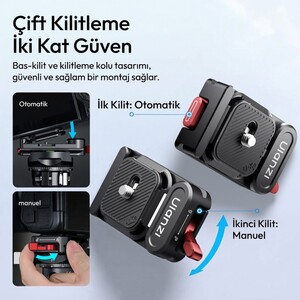 Ulanzi UKA12 UKA Pro Arca Uyumlu Quick Release Kamera Montaj Kiti - C106 - Thumbnail