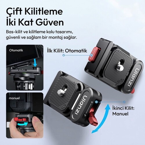 Ulanzi UKA12 UKA Pro Arca Uyumlu Quick Release Kamera Montaj Kiti - C106