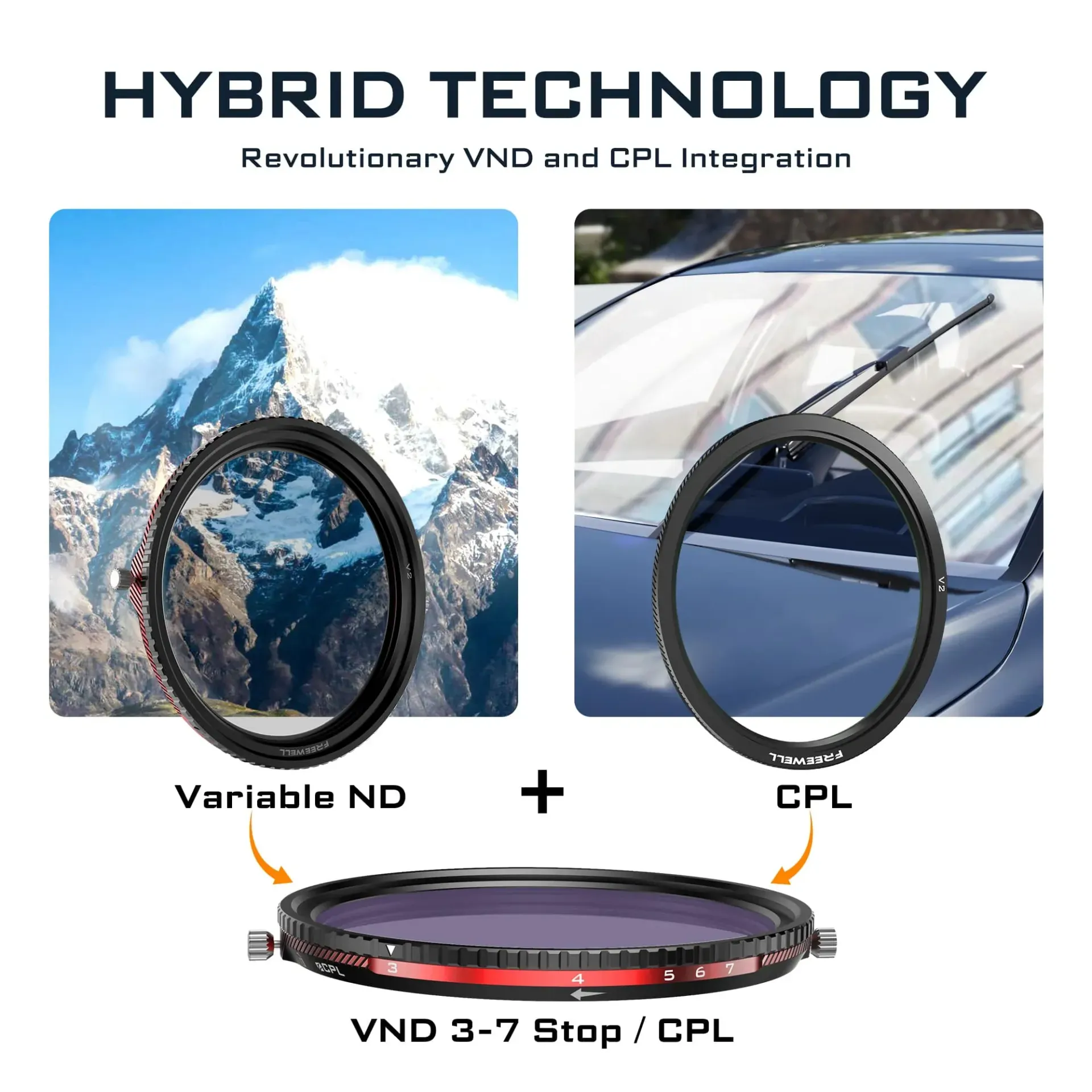 V2 SERIES MAGNETIC HYBRID VND/CPL 3-7 STOPS FILTER 82MM - Thumbnail