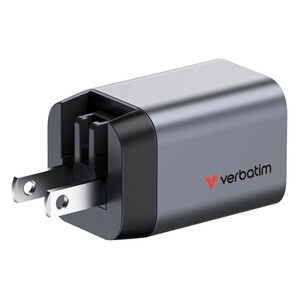 Verbatim 35W GaN Hızlı Şarj Cihazı 2 Portlu (1x USB-C PD 35W + 1x USB-A QC 3.0) - Thumbnail