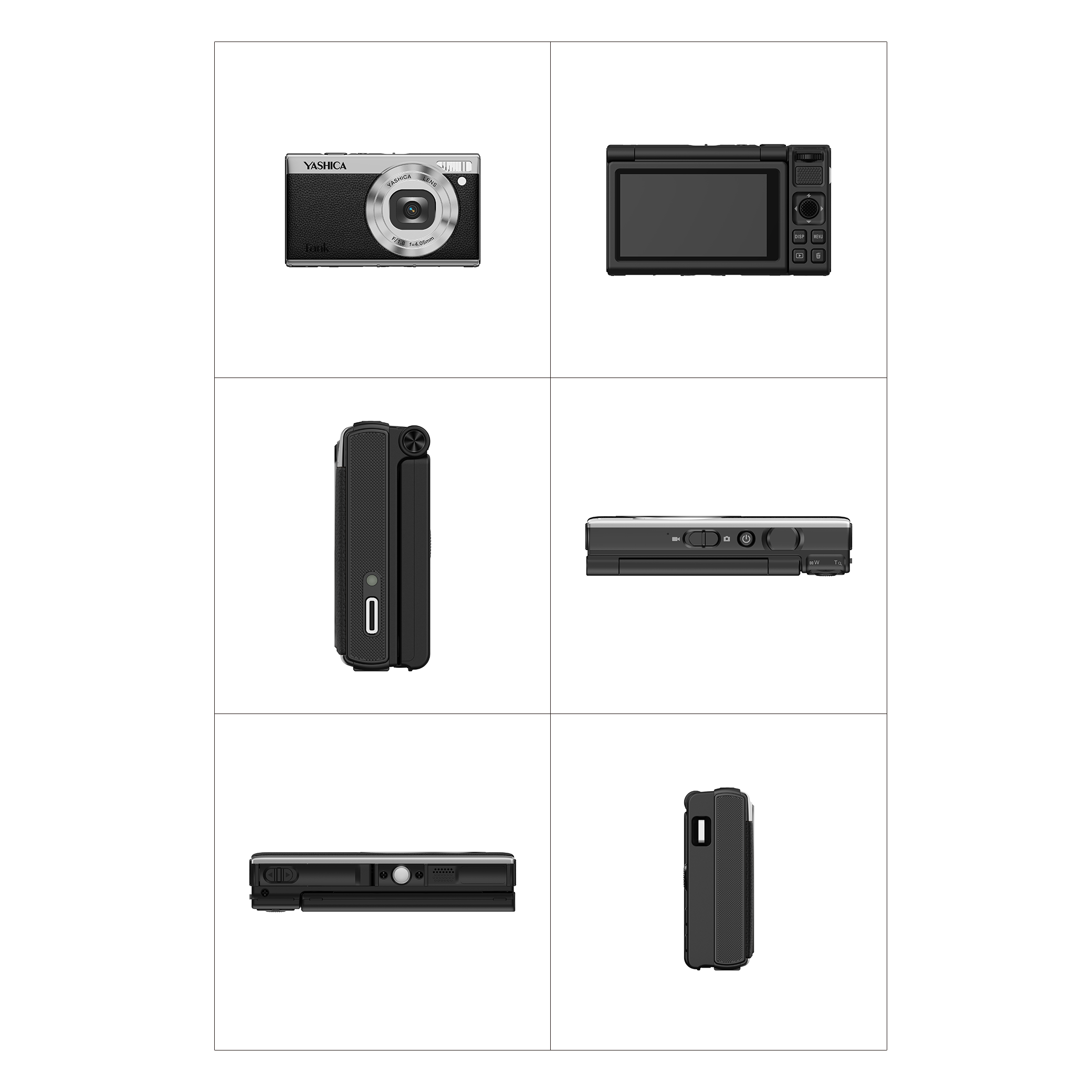 Yashica Tank Kompakt Dijital Kamera (Siyah) - Thumbnail