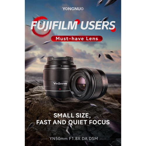 Yongnuo 50mm F/1.8X DA DSM Fujifilm X Mount Uyumlu Otofokus Prime Lens