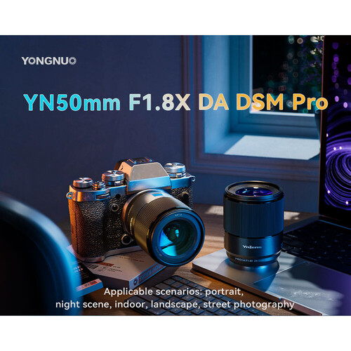 Yongnuo 50mm F/1.8X DA DSM PRO Fujifilm X Mount Uyumlu Otofokus Prime Lens
