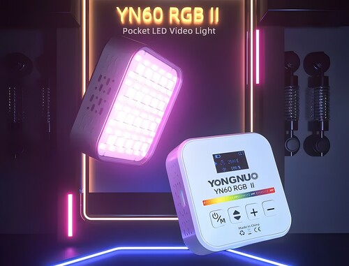 Yongnuo YN60-RGB II Dahili Bataryalı Mobil LED Işık - Beyaz Kasa