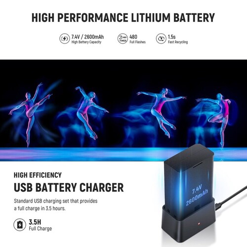 Z2PRO-N Nikon Uyumlu 76W Yuvarlak Kafa Akülü Tepe Flaşı