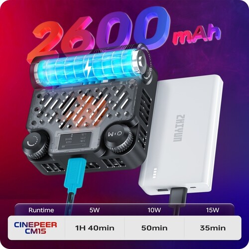 Zhiyun CINEPEER CM15 RGB Mini Led